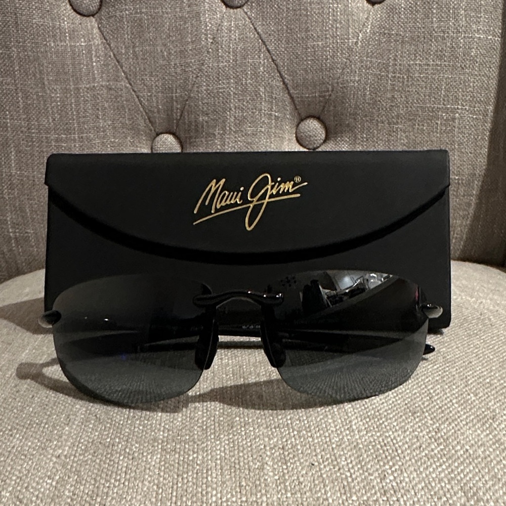 Maui Jim Black Rimless Sunglasses Ho’okipa